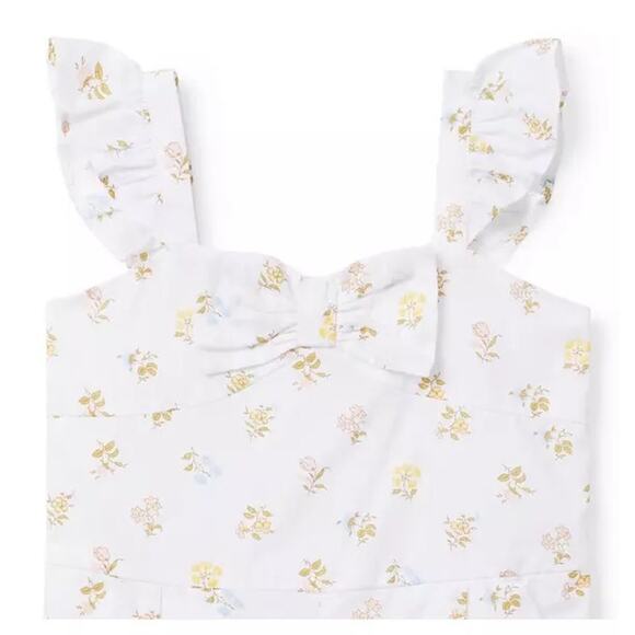 NWT Janie and Jack Floral Romper in White - Girls Size: 7 - Picture 10 of 11